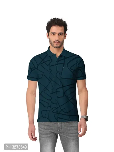 Stylish Cotton Blend Printed Tshirt For Men
