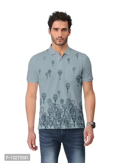 Stylish Cotton Blend Printed Tshirt For Men