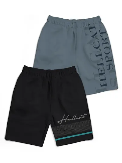 Elegant Multicoloured Cotton Blend Printed Shorts For Boys Combo Packs