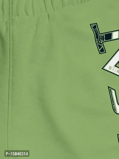 Fabulous Green Cotton Blend Printed Regular Shorts For Girls-thumb3