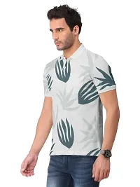 Stylish Fancy Cotton Blend Printed Polos T-Shirts For Men-thumb1