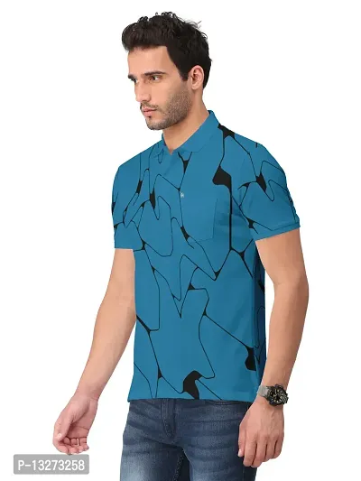Stylish Cotton Blend Printed Tshirt For Men-thumb2