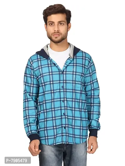 BULLMER Mens Regular Fit Printed Brushed Fleece Hooded Sweatshirts/ Sweaters