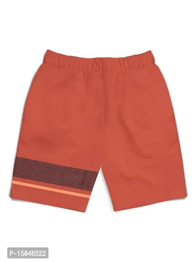 Fabulous Orange Cotton Blend Printed Regular Shorts For Girls-thumb2