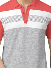 Stylish Cotton Blend Colourblocked T-Shirt For Men-thumb4