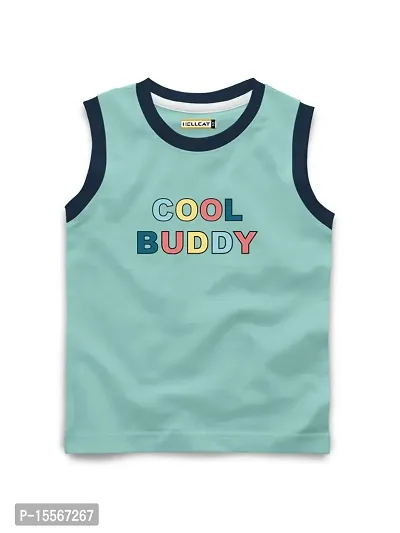 HELLCAT Trendy Printed Summer Sleeveless T-shirts for Boys