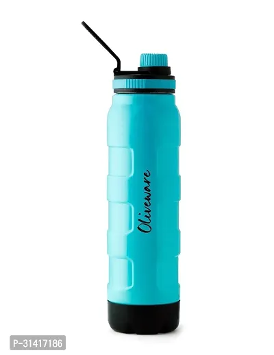 SOPLOLIVEWARE Boom Buzz Water Bottle with Better Grip 700 ml Bottle BPA Free And Leak Proof For Home Office And Gym use  Blue