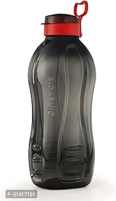 oliveware Jumbo 2 Litre Water Bottle 100 Percent Leak Proof BPA Free Premium Plastic Bottle for Home And Office Sturdy with Holder Pack of 1  BlackRed