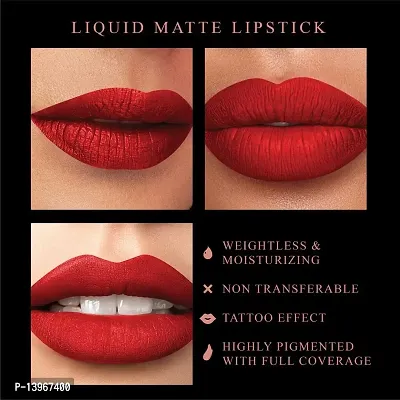 RED LIQUID MATTE WATERPROOF LIPSTICK FOR WOMEN-thumb2