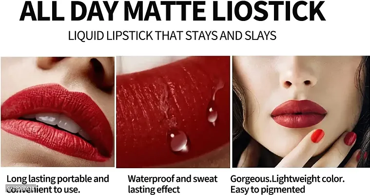 Long Stay Matte Lipsticks Transferproof | Non Drying | Vegan |-thumb4