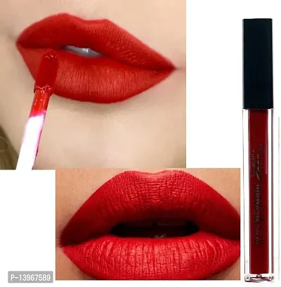 Lightweight Lips Makeup Liquid Red Matte Lipstick For Women-thumb0