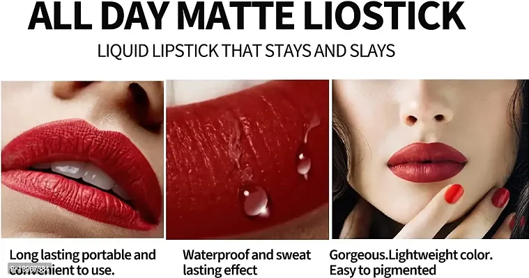 Matte Lipstick, Lightweight All Day Stay Liquid Lipsticks-thumb3