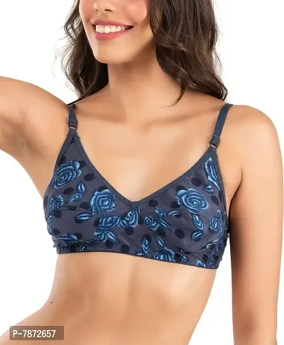 StyFun Cotton Bra Non-Padded Non-Wired Bra Floral Print Bra for Women Combo  Pack Girls Everyday Bra, Multicolor Cup B See Main Image to Check How Many