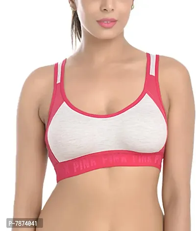Buy StyFun Sports Bra for Women Combo Pack Gym Yoga Running Dancing Active  wear Workout Girls Everyday Bra, Pack of 2 Bras Color - RedPink Cup B Size-  32 Online In India