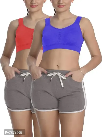 Buy StyFun Womenrsquo;s Cotton Sports Bra and Shorts for Women