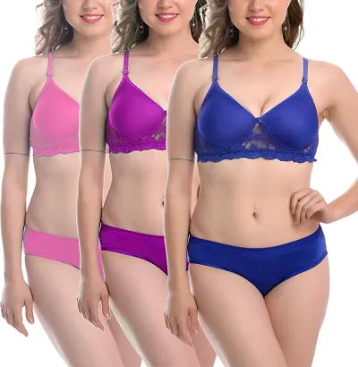 Buy StyFun Women Cotton 2 Bras 2 Panties Set,y Lingerie for Honeymoon  Lingerie Set for Women Bra Panty Set for Women Lingerie Multi-Color Online  In India At Discounted Prices