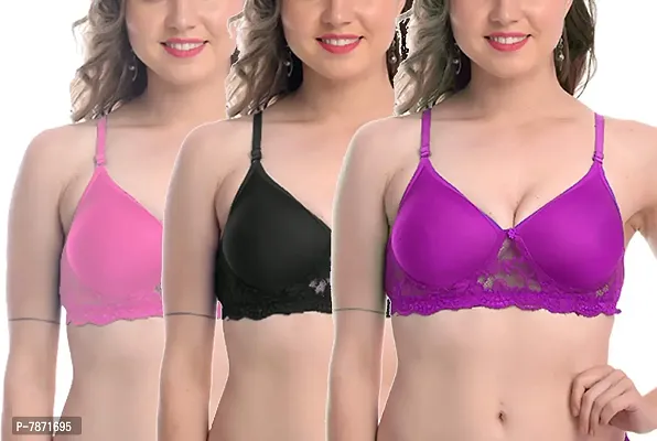 Buy Padded Non-Wired Full Coverage T-Shirt Bra in Dark Pink