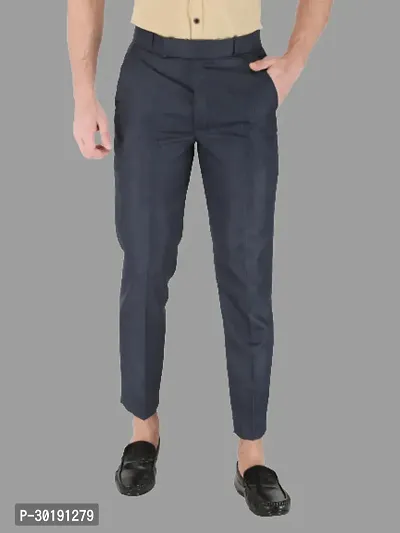 Trendy Multicolored Polycotton Solid Mid-Rise Formal Trouser For Men-thumb4