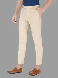 Trendy Multicolored Polycotton Solid Mid-Rise Formal Trouser For Men-thumb3