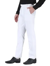 Classic Cotton Blend Solid Formal Trousers for Men-thumb3