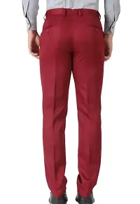 Classic Maroon Polycotton Formal Trouser for Men-thumb1