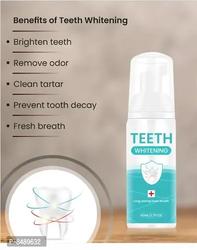 Teeth Whitening Toothpaste Foam Natural Ingredients Baking Soda for Cleaning Teeth and Improve Teeth Health - 60ml-thumb0