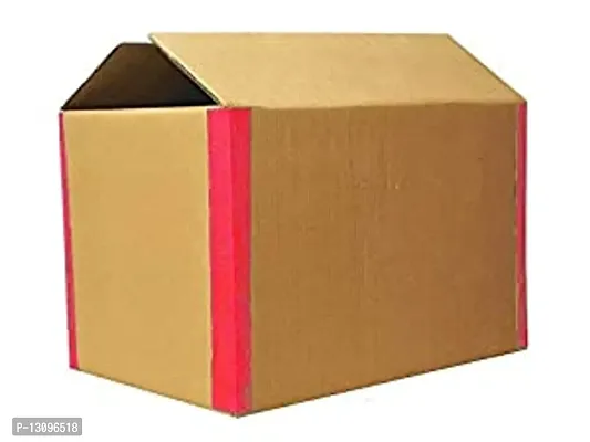 Corrugated Box With REINFORCED EDGES (27 Inches  16 Inches 17 Inches)  5 Ply Pack Of 2 Boxes