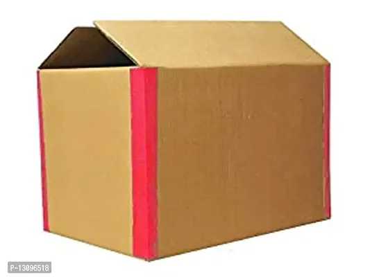 Corrugated Box With REINFORCED EDGES (27 Inches  16 Inches 17 Inches)  5 Ply Pack Of 2 Boxes-thumb0