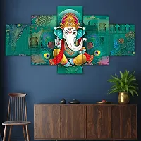 BHAGWATI ART  CRAFT Set of Five Framed Wall Painting for Home Decoration , Paintings for Living room , Bedroom , Big Size 3D Scenery ( 75 X 43 CM)-thumb2