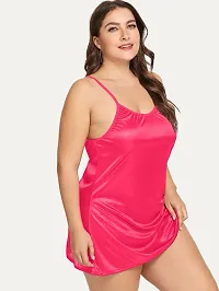 Satin Adjustable Strap Cami Babydoll-thumb2