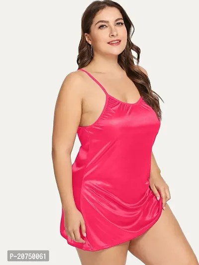 Satin Adjustable Strap Cami Babydoll-thumb3