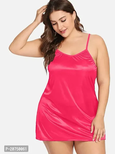 Satin Adjustable Strap Cami Babydoll-thumb0