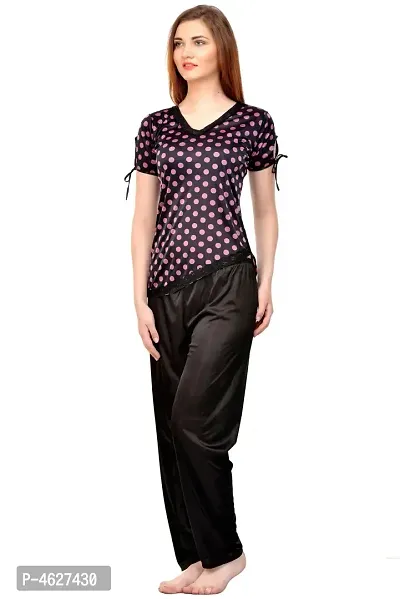 Womens'S Printed Satin Top  Pyjama-thumb2