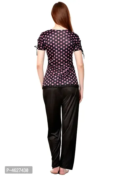 Womens'S Printed Satin Top  Pyjama-thumb4