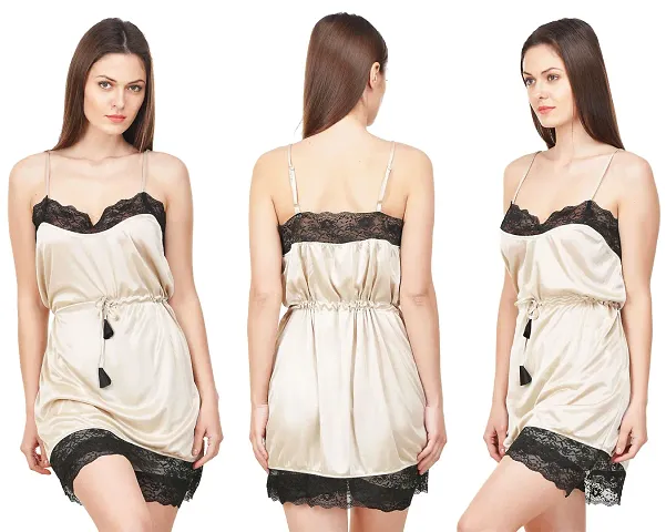 Beautiful Silky Satin Top And Shorts Set For Women