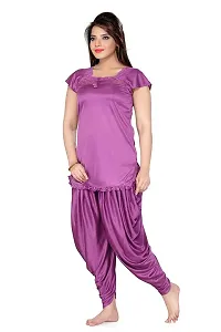 Multicoloured Satin Lounge Set-thumb1