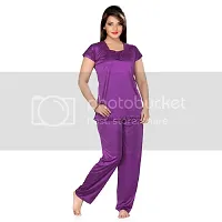 Multicoloured Satin Lounge Set-thumb1