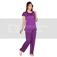 Multicoloured Satin Lounge Set-thumb3