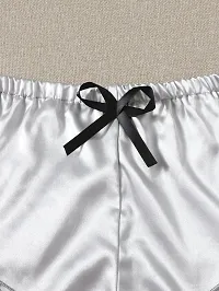 Stylish Satin Lace Bra And Panty Set For Women-thumb3