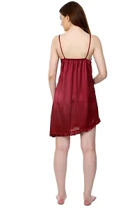 Attractive Solid Satin  Nighty And  Robe For Women-thumb2