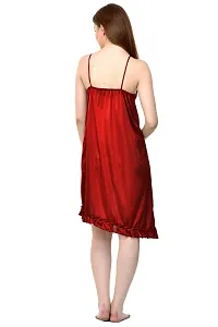 Attractive Solid Satin  Nighty And  Robe  For Women-thumb3