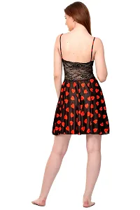 Attractive Printed Satin  Short Nighty and  Long Nighty and  Robe For Women-thumb2