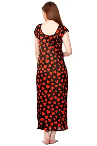 Attractive Printed Satin  Short Nighty and  Long Nighty and  Robe For Women-thumb4