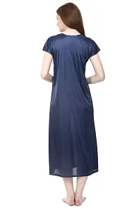 Attractive Solid Satin  Nighty And  Robe For Women-thumb3