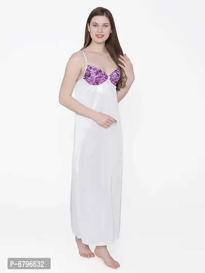 Beautiful Floral Printed Satin Nighty and Robe Set For Women-thumb2