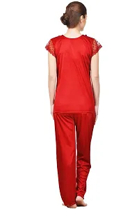 Attractive Solid Satin  Top  Pyjama and  Nighty For Women-thumb2