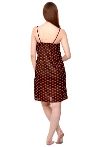 Attractive Polka Print Satin  Nighty And  Robe For Women-thumb4