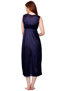 Attractive Solid Satin  nighty And  Robe For Women-thumb4