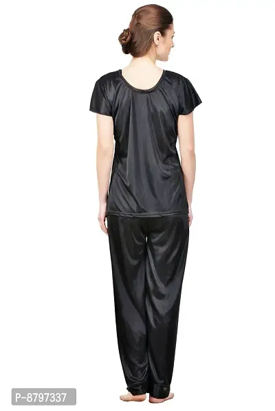 Beautiful Silky Satin Top And Pyjama Set For Women-thumb4