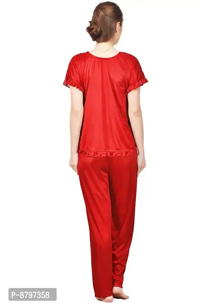 Beautiful Silky Satin Top And Pyjama Set For Women-thumb4